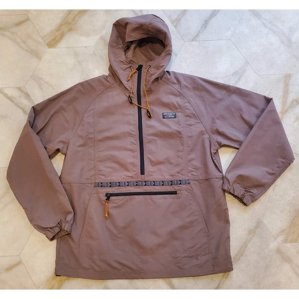 LL Bean Mountain Classic Aztec Anorak Pullover Windbreaker Jacket Hoodie Men’s M